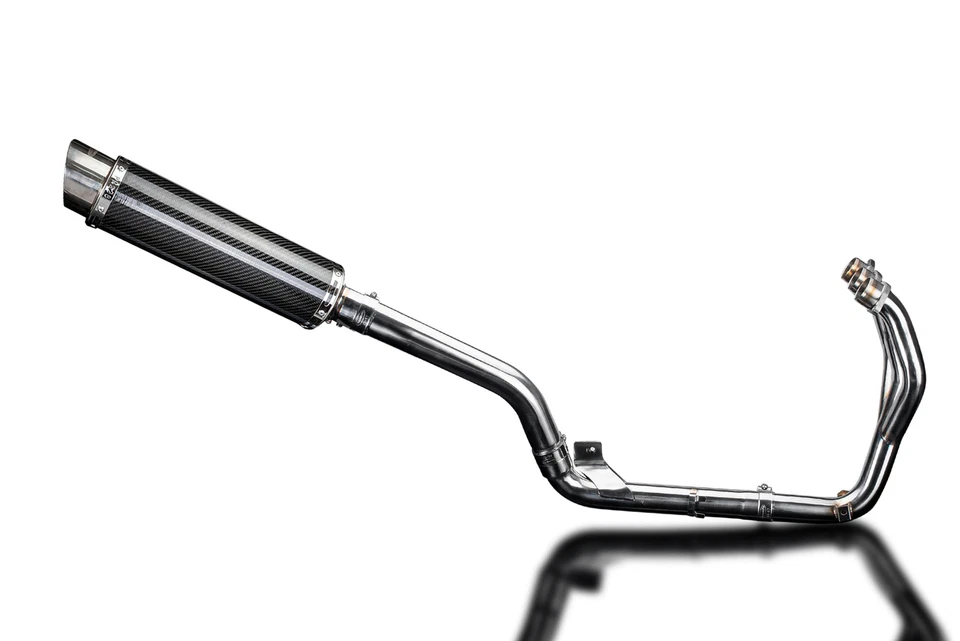 Silenciador de carbono redondo Triumph Tiger 800 2011-2019 Delkevic escape total 3-1 14" - Imagem 4 de 4