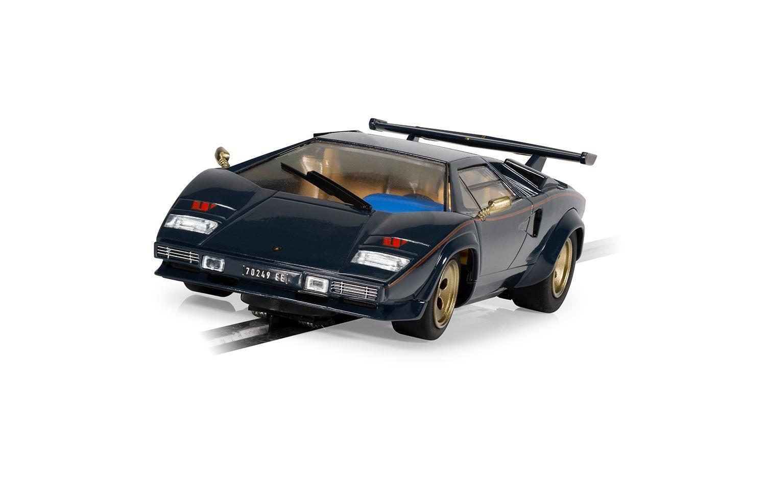 Scalextric 1:3 2 Slot Car Lamborghini Countach Walter Lupo Blu e Oro