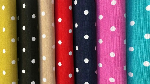 PINK Polka Dot Fabric Spots Dots PolyCotton Material Chic Textile 55'' Wide - Picture 4 of 5