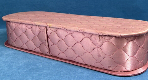 Vintage MCM Handschuhfach rosa Satin gesteppt - Bild 4 von 9