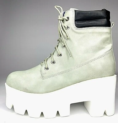 Bottines Plateforme Tendance - Martina Gabriele - Taille 38 - Vert Pastel - NEUF - Photo 1/4