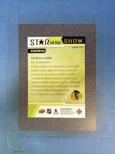 FB88) 2022-23 Synray Patrick Kane Star Of The Show Blackhawks-D - Bild 2 von 2