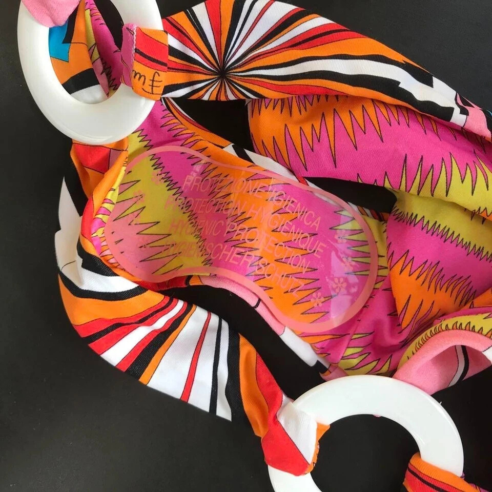 EMILIOPUCCI スイムウェア 38 Emilio Pucci Bikini Swimsuit Size 38 Rare Pink Orange Used