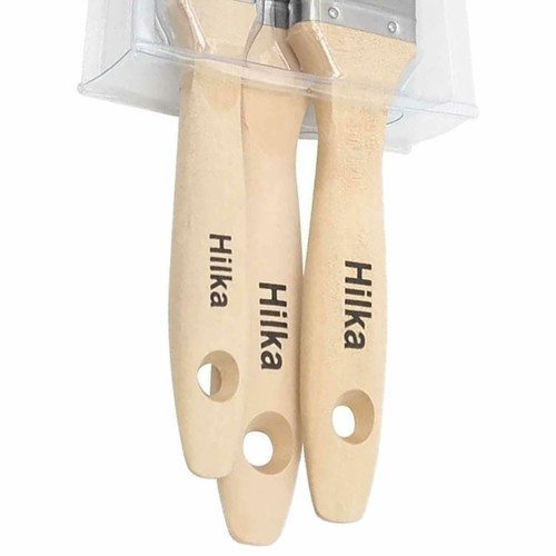 Varnish Paint Brush Set Pure Bristle Wood Stain Oil Brushes 1" 1/2 2" 3pc - 第 4/8 張圖片