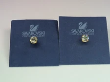 Swarovski Crystal Gallery Solitaire Pin Pair – Elegant Sparkling Set