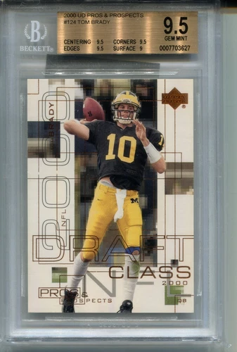 2000 Upper Deck Pros and Prospects #124 Tom Brady Rookie Card BGS 9.5 Gem Mint