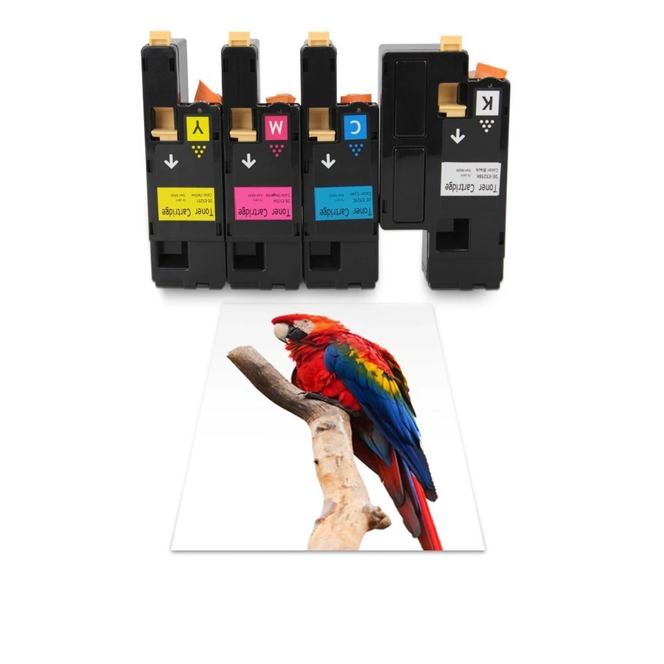 Juego de cartuchos de tóner 4PK E525 compatible con Dell E525w negro cian magenta amarillo Foto 4 de 4