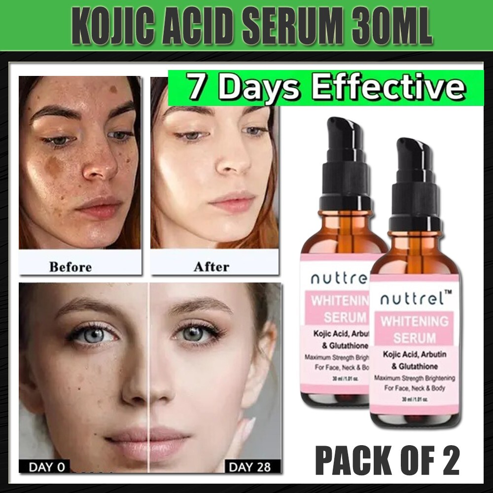 liposomal glutathione benefits and side effects KOJIC ACID Skin Whitening Lightening Face Brightening Serum 1 fl oz. PACK  OF 2