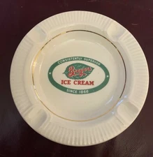 Vintage 1970s Breyers Ice Cream Ashtray Dish