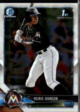 2018 Bowman Chrome Osiris Johnson Miami Marlins #BDC103  4 Card Lot