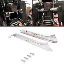 Drag Heavy Duty Saddlebag Support Chrome Brackets for Harley FLH FLT 85-08 2005