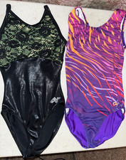 Lot of 2 Leotards GK Alpha Factor AD Small Leo Dance Gymnastics