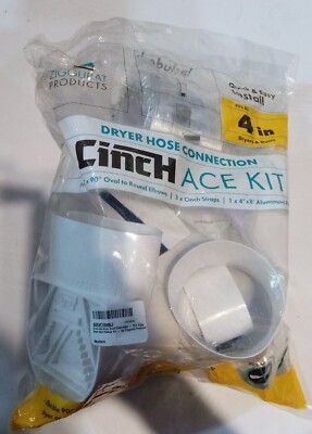 Cinch Ace Dryer Hose Connection Kit Quick & Easy Install 4 inch 1