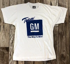 Team GM The Way Win Vintage T-Shirt White Screen Stars Best Single Stitch Size L