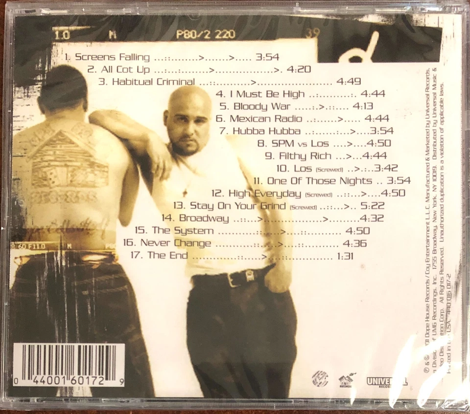 SPM / SOUTH PARK MEXICAN - Never Change (Sealed CD, 2001) Dope House Records - Image 2 of 2