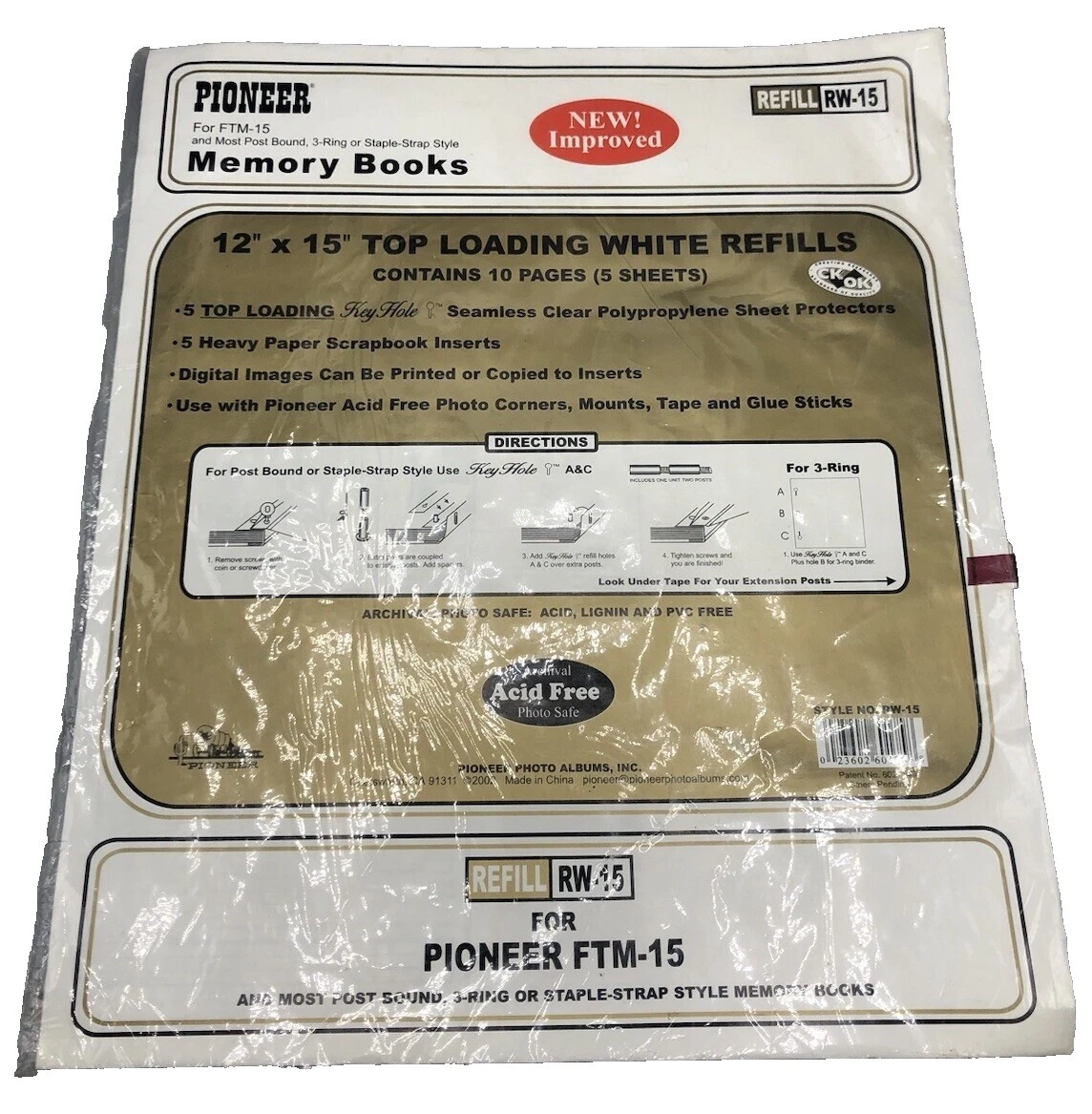 Pioneer Blanco álbumes de recortes y Recargas