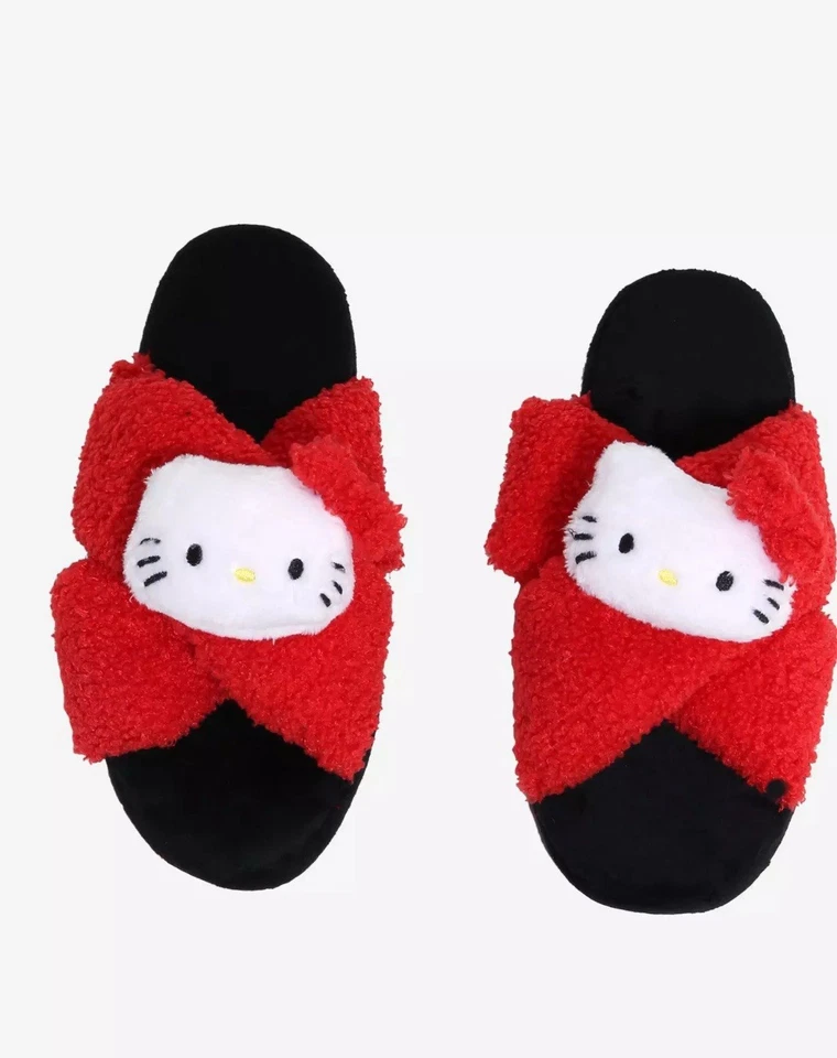 Zapatillas Sherpa de Peluche Hello Kitty Sanrio - Nuevas con Etiquetas - Talla 7/8 S/M Foto 3 de 4