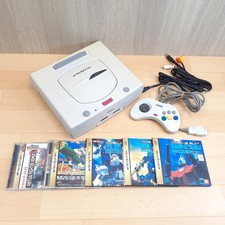 Japanese Sega Saturn Console bundle with 5 Games White Gundam V. Fighter NTSC-J