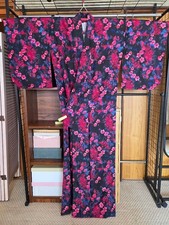 Kimono Floral Pattern Pink Casual - 154cm Length Stylish Kimono