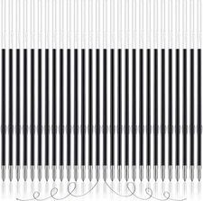 JANYUN 100 Pieces Ink Pen Refills, 0.7mm Ballpoint, 107mm Blue Black Ink,... 