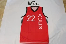 NEW Men's Las Vegas Aces Aja Wilson 2025 Red Home Jersey Size Large