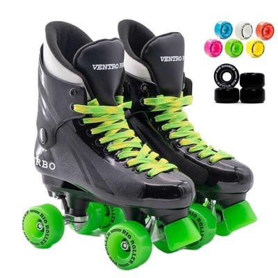 Ventro Pro Turbo Quad Rollschuhe, Turbo 33 Style - Rio Coaster Rollen