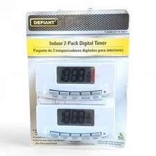 ​Defiant 15A Digital 24hr Indoor Plug-In Timer Outlet Switch 2 Pack New