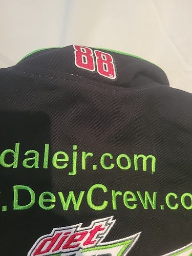 Selten Vintage Y2K Herren JH Design Nascar Dale Jr. Diet Mountain Dew Black Jacket S - Bild 17 von 24