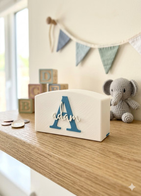 Personalisierte Kinder Spardose, individuell 3D Druck Name Sparschwein für Kinder