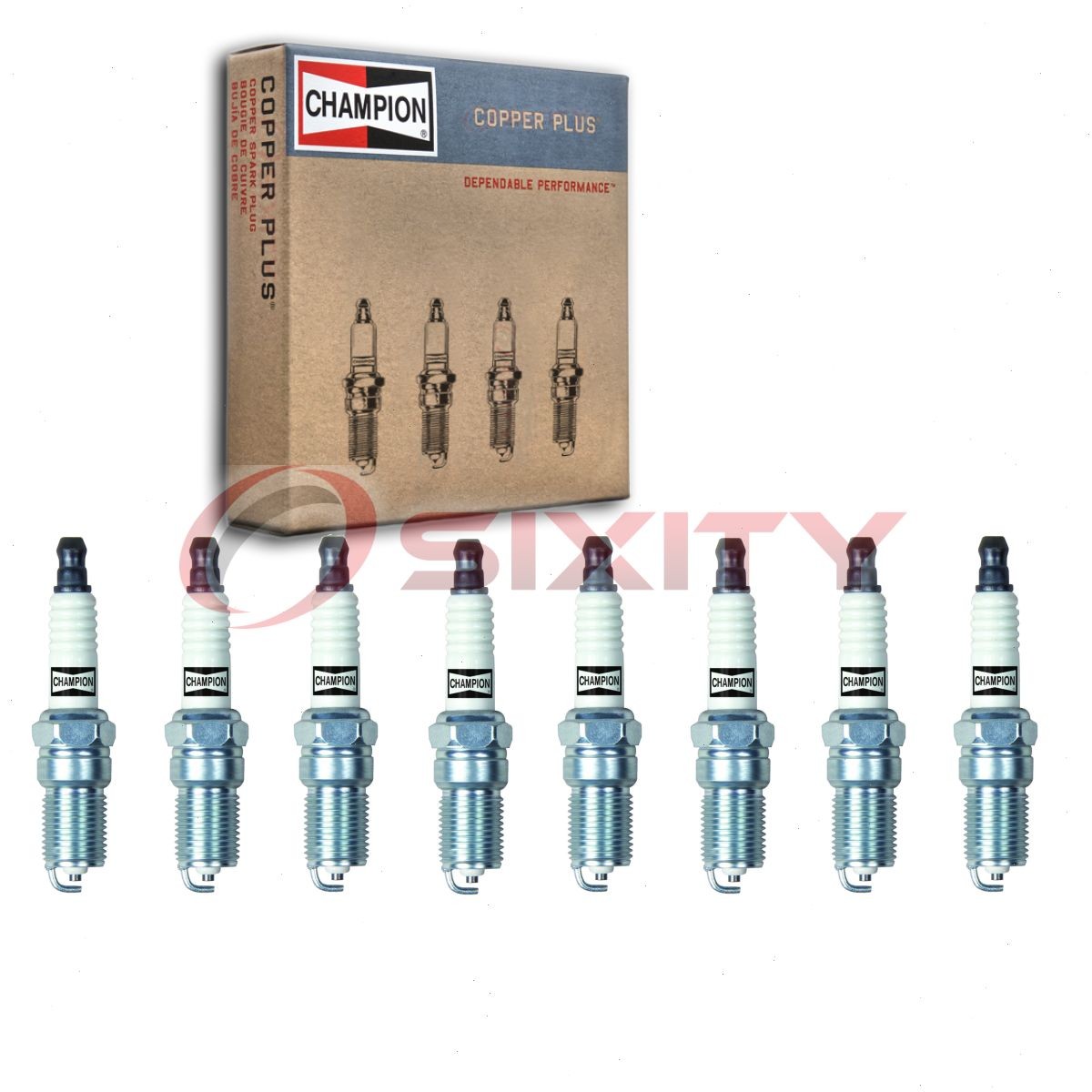 8 pc Champion Copper Plus Spark Plugs for 2002 Lincoln Blackwood 5.4L V8 dl
