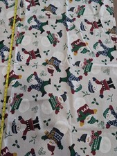 Square Christmas Holiday Tablecloth Featuring Santa Snowman And Holly, Winter