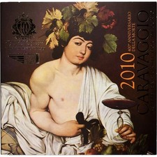 [#1275360] San Marino, Set 1 ct. - 5 Euro, Caravaggio, Coin card.FDC, 2010, Rome