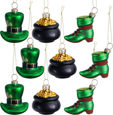 9-Piece St. Patrick's Day Glass Ornaments for Festive Decor