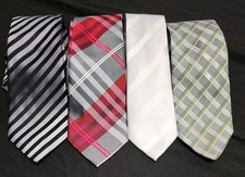 Lot of 4 Geoffrey Beene Multi Colored and Patterned Men's Neck Ties 100 Silk