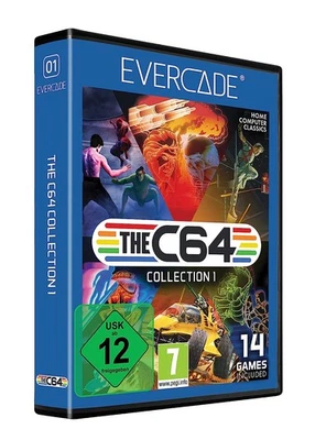 BLAZE ENTERTAINMENT Blaze Evercade - The C64 Collection 1 Cartridge, Blue Collection 14 Retro Spiele