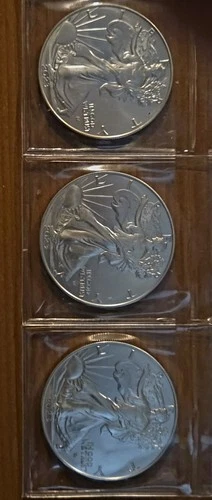 (3) 2023 American Eagle Silver Dollar 1oz. BU.
