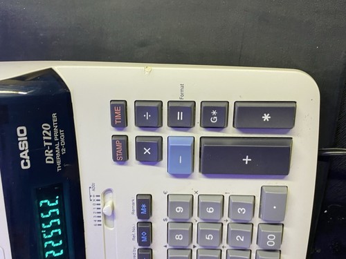 Casio DR-T120 Thermal Printer 12 Digit Calculator DR T120 Adding Machine Nice - Picture 5 of 5