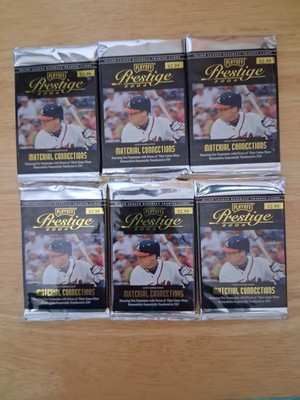 (6)2004 PLAYOFF PRESTIGE BASEBALL 5-CARD PACK LOT FROM SEALED BOX, RC, AUTO?