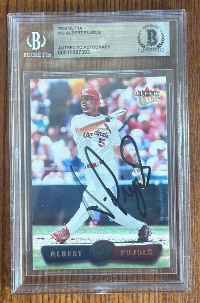 その他 Cards Trading Sports Baseball Autographed Pujols Albert Fleer Fleer Auto Pujols  その他