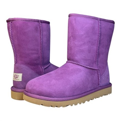 Girls' Ugg Australia Classic Short Sheepskin Lined Winter Boots, Sugar Plum