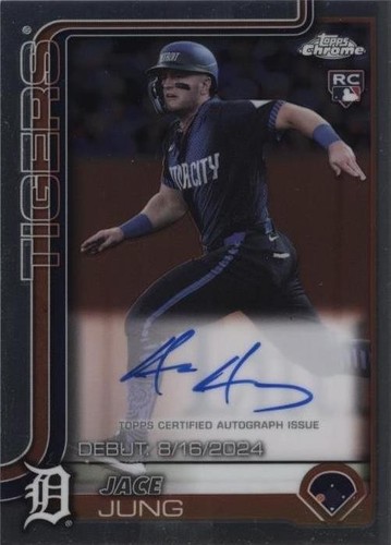JUSTIN WROBLESKI 2025 Topps Chrome Rookie Debut Auto Blue RayWave
