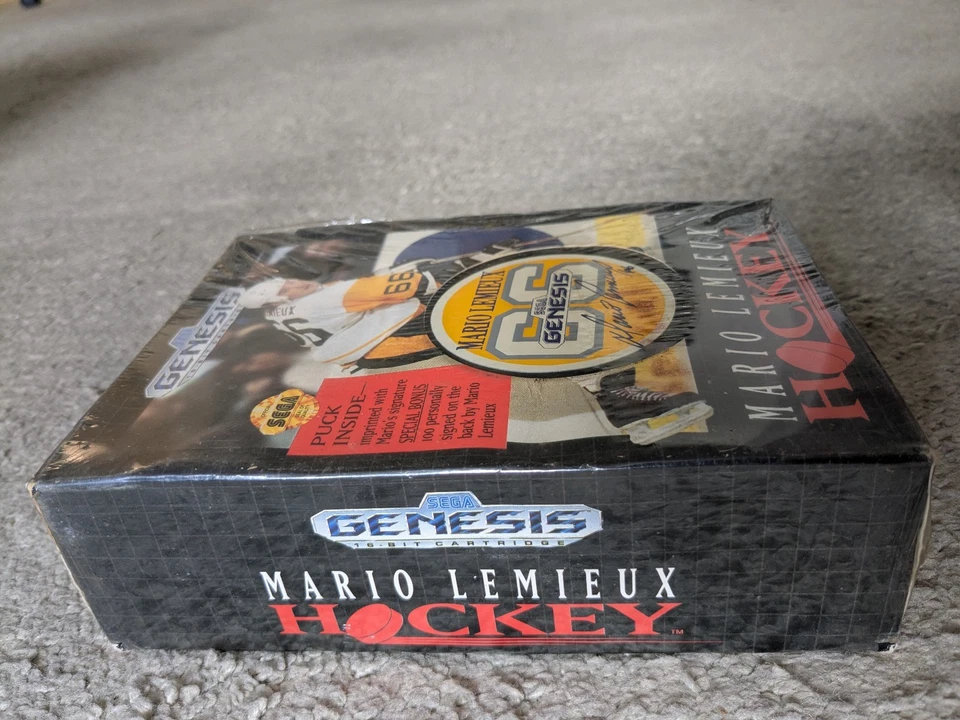 *NEW Factory Sealed* Mario Lemieux Hockey Sega Genesis Big Box w/ Puck RARE - Image 3 of 4