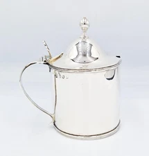 GEORGE IV PROVINCIAL STERLING SILVER MUSTARD POT Newcastle 1825