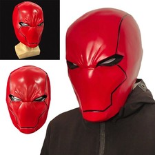 Red Hood Latex Helmet Full Masks Cosplay 1:1 Wearable Props Halloween Toy New.