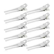 50Pcs Hairdressing Double Prong Curl Clips, Wobe 1.8" Setting Section 