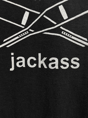 T-shirt vintage Jackass MTV Show Movie Promo Bam Margera taglia L nera - Foto 5 di 9