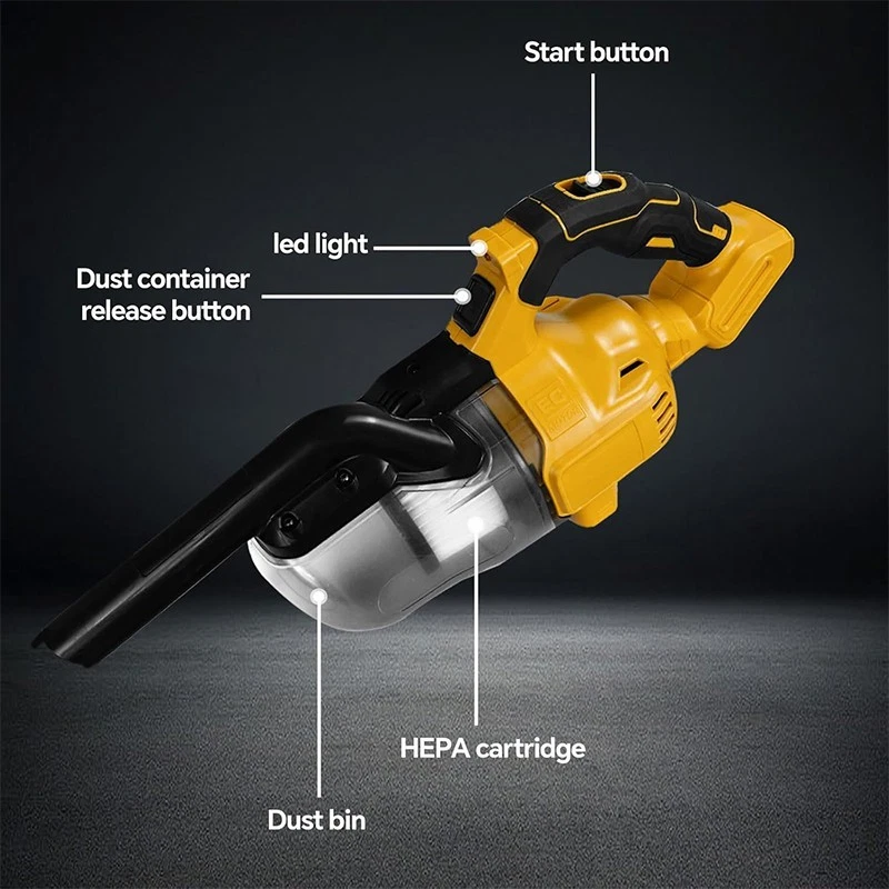 Aspiradora eléctrica de mano 5 en 1 aspiradora inalámbrica para batería DeWalt 20V Foto 4 de 4