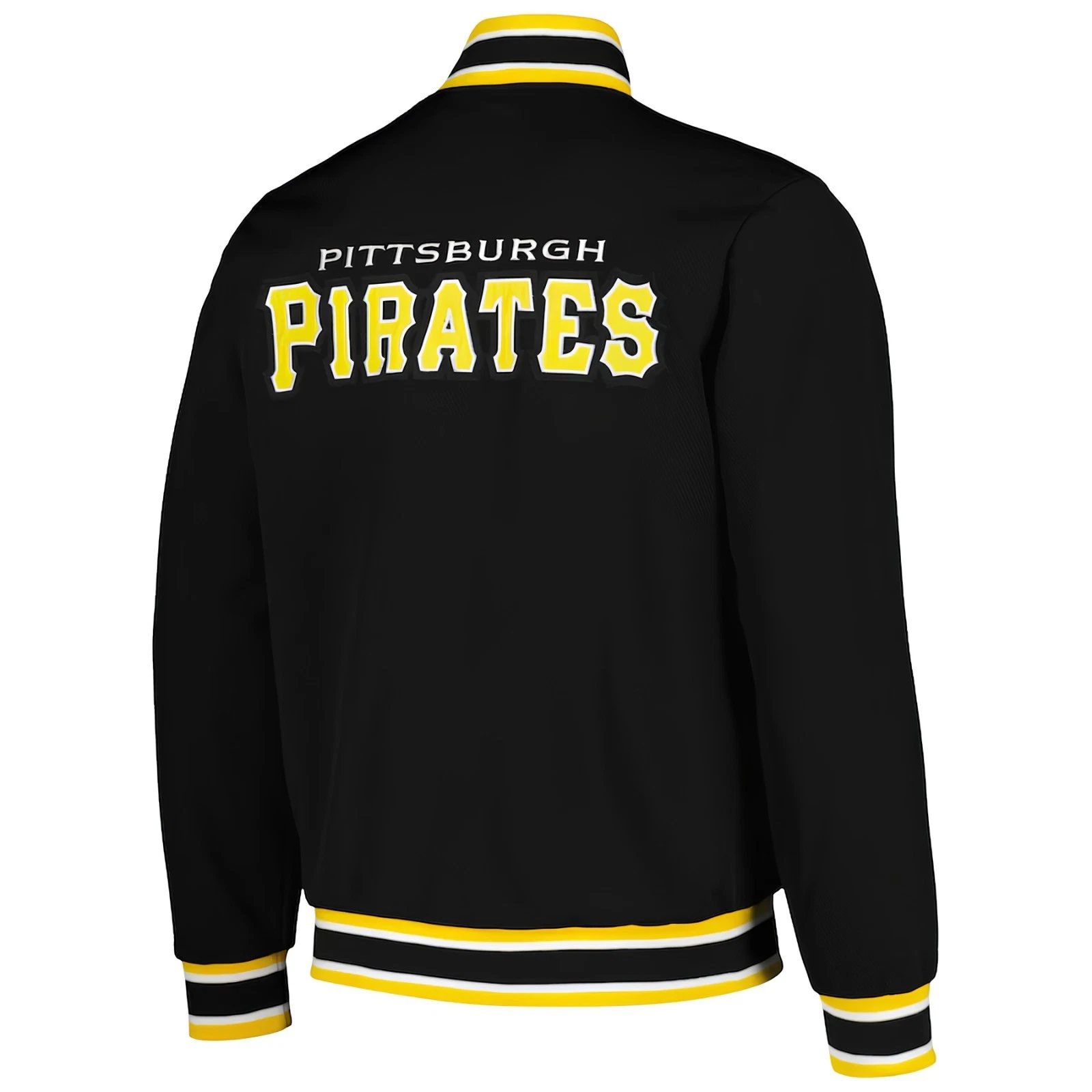 Pittsburgh Black Baseball Varsity Jacket Men  (Not Satin, Not Wool, Not Leather)