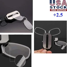 Ultra Thin Reading Glasses Nose Clip Optics Presbyopic +2.5 2pcs New