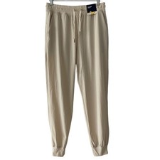 Old Navy Women's High Rise SleekTech Go Dry Light Beige Joggers Small NWT
